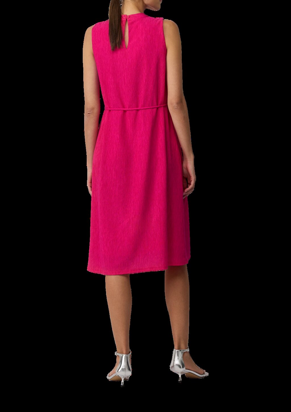 Ärmelloses Viskosekleid im Relaxed Fit mit abnehmbarer Brosche