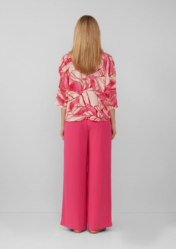 Gemusterte Loose-Fit-Bluse mit Schmuck-Details