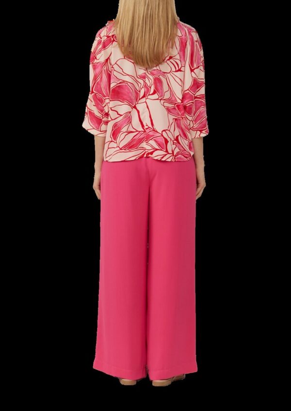 Gemusterte Loose-Fit-Bluse mit Schmuck-Details