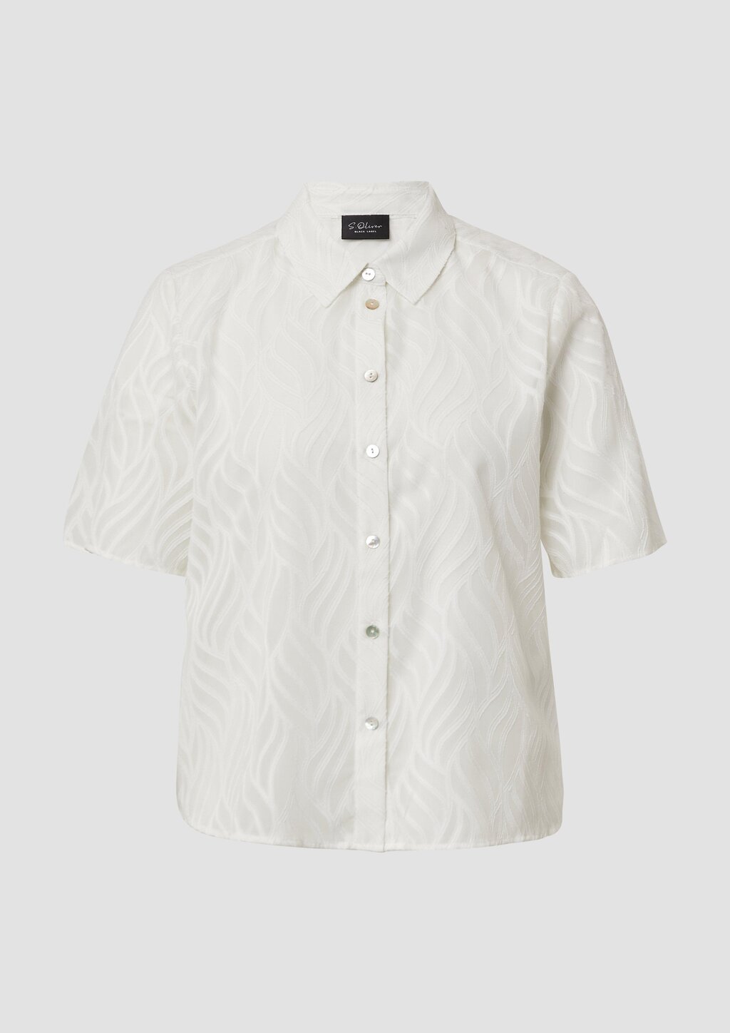 Semitransparente Bluse mit Strukturmuster