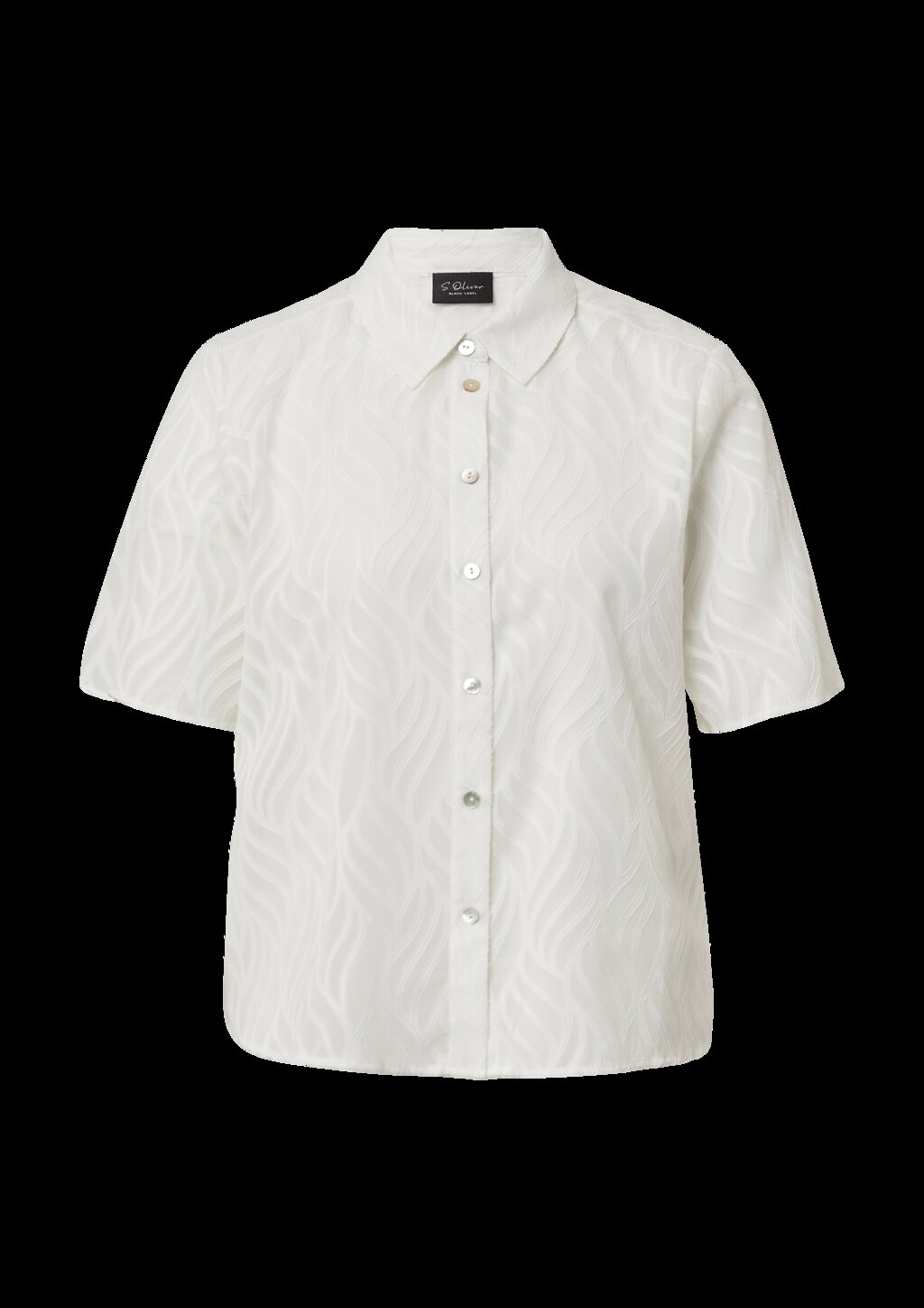 Semitransparente Bluse mit Strukturmuster