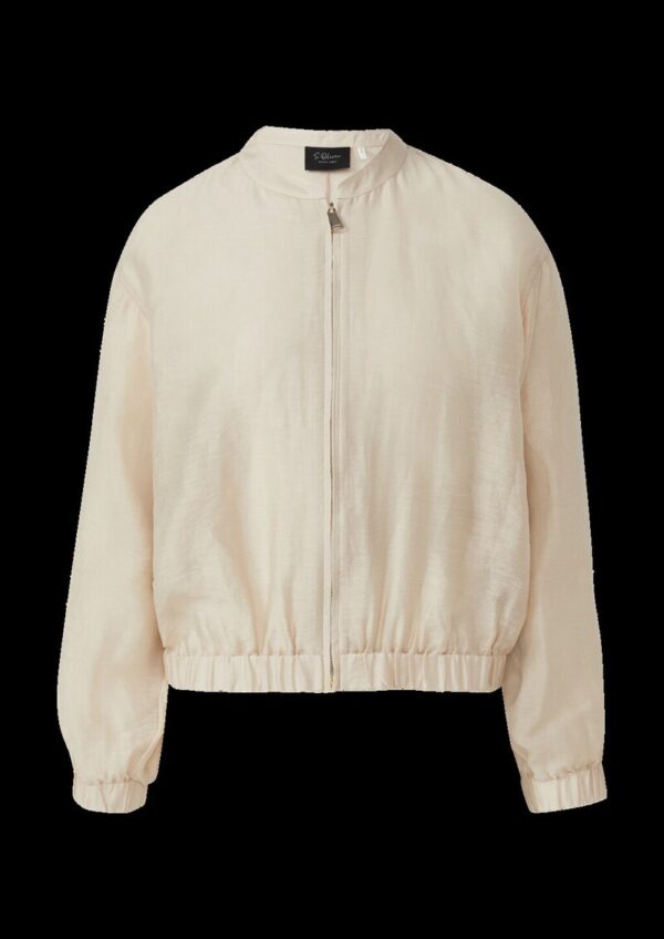 Leinenmix-Blouson im Relaxed Fit