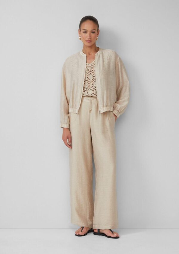 Leinenmix-Blouson im Relaxed Fit