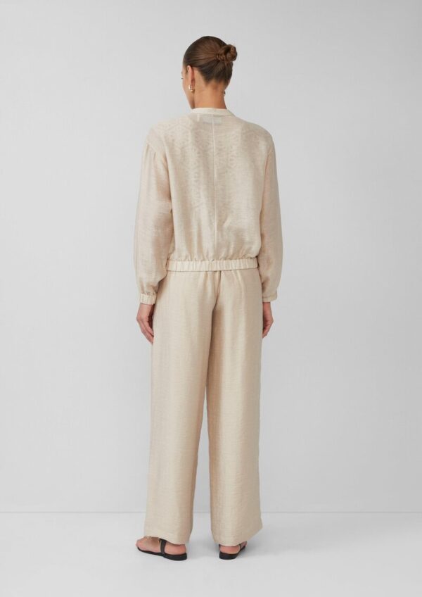 Leinenmix-Blouson im Relaxed Fit