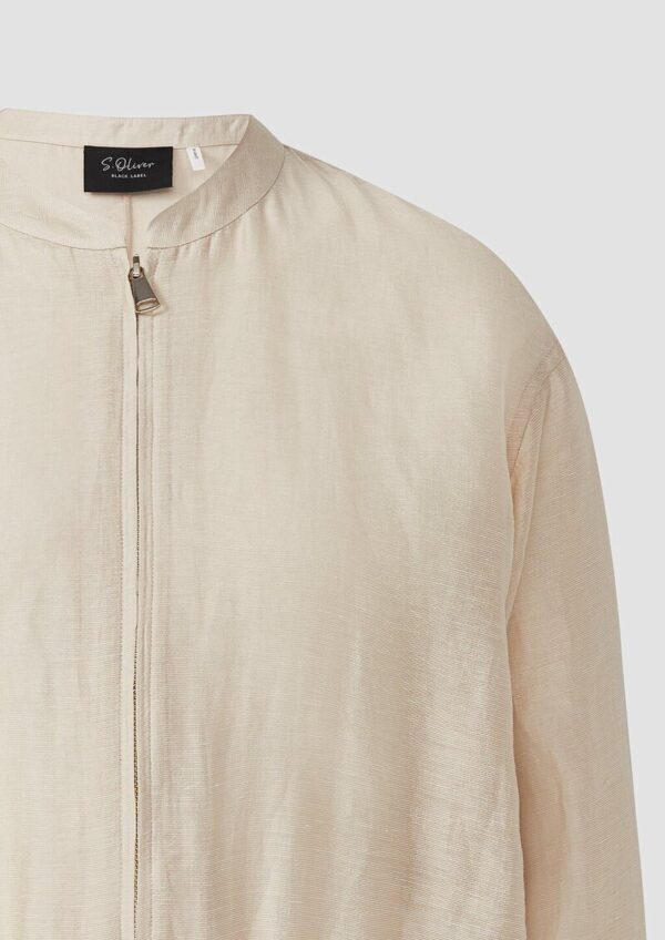 Leinenmix-Blouson im Relaxed Fit
