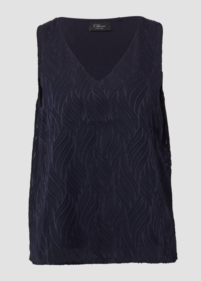 Gefütterte Bluse mit Strukturmuster