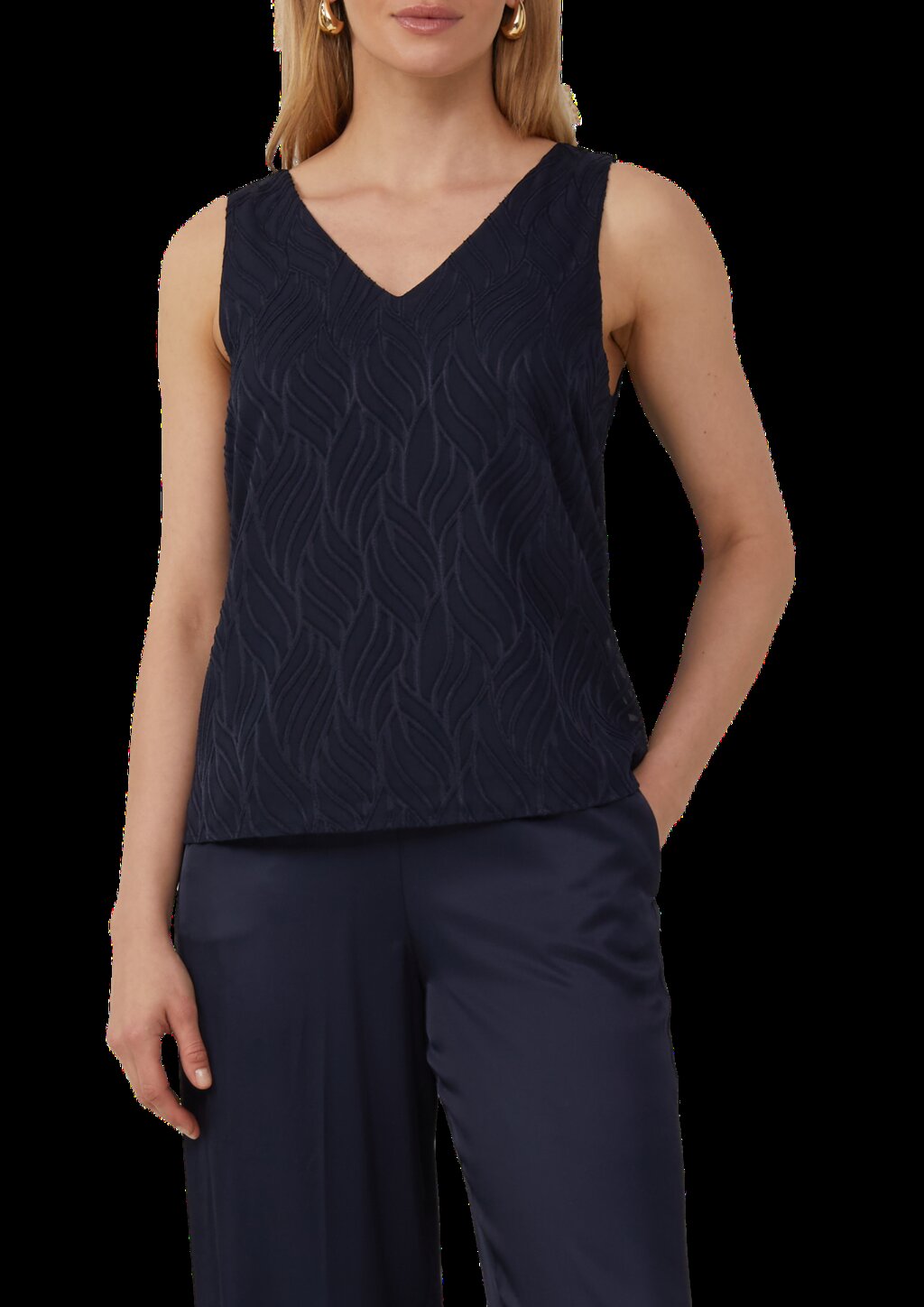 Gefütterte Bluse mit Strukturmuster