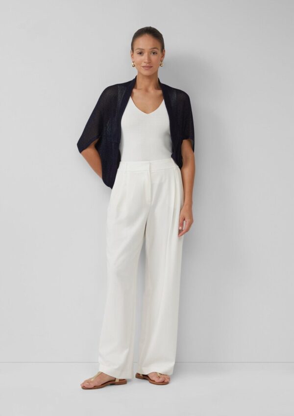 Strickponcho mit Glitzergarn