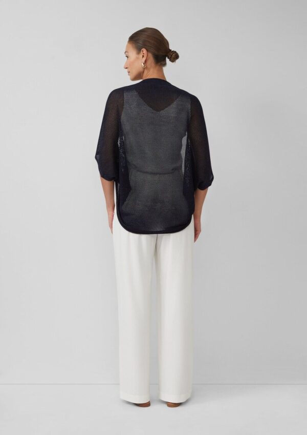 Strickponcho mit Glitzergarn