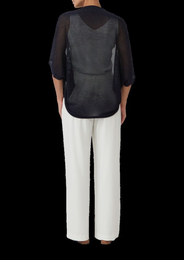 Strickponcho mit Glitzergarn