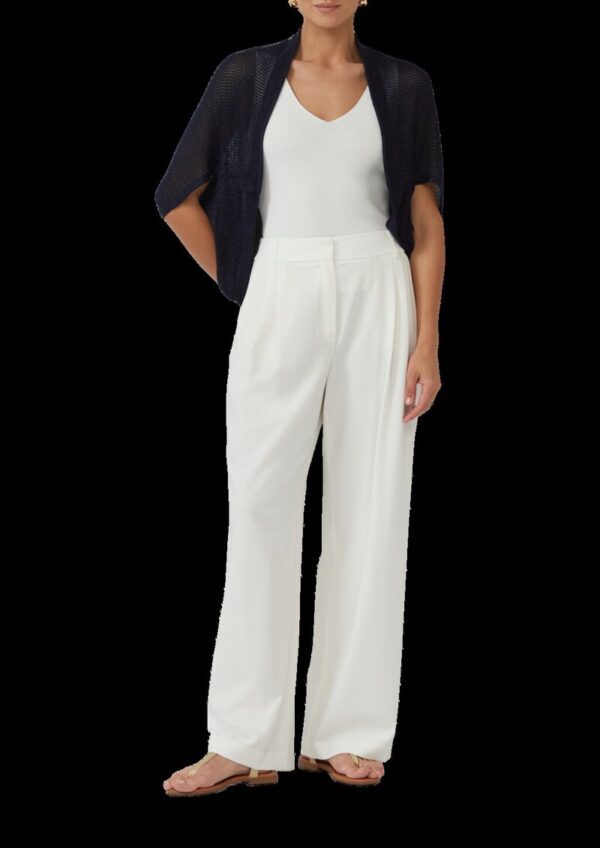 Strickponcho mit Glitzergarn