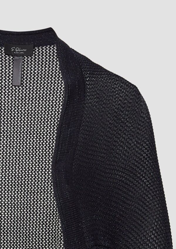 Strickponcho mit Glitzergarn