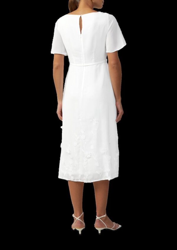 Festives Midikleid aus Chiffon mit floralen Applikationen