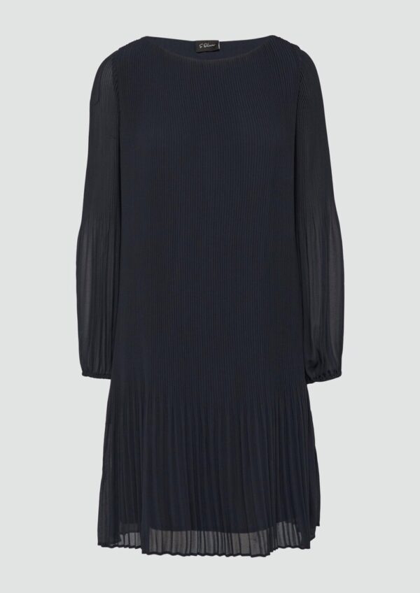 Chiffonkleid im Relaxed Fit mit Plissee