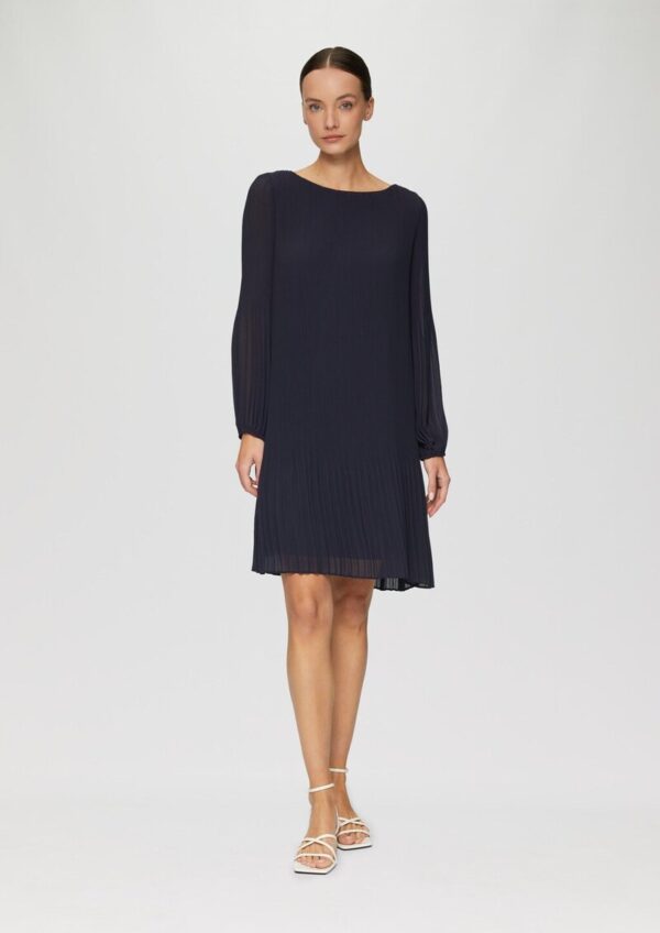 Chiffonkleid im Relaxed Fit mit Plissee