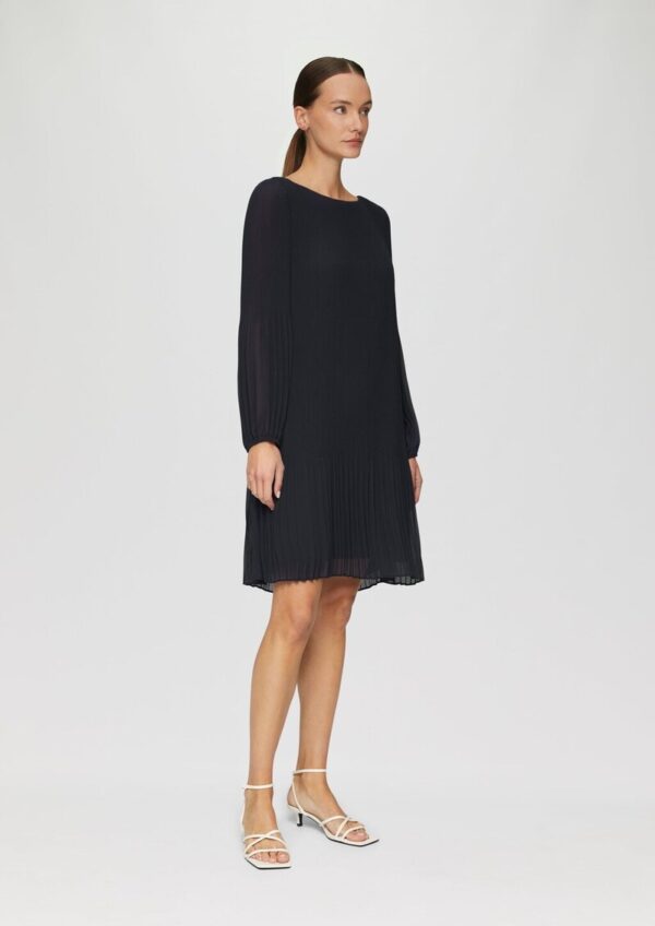 Chiffonkleid im Relaxed Fit mit Plissee