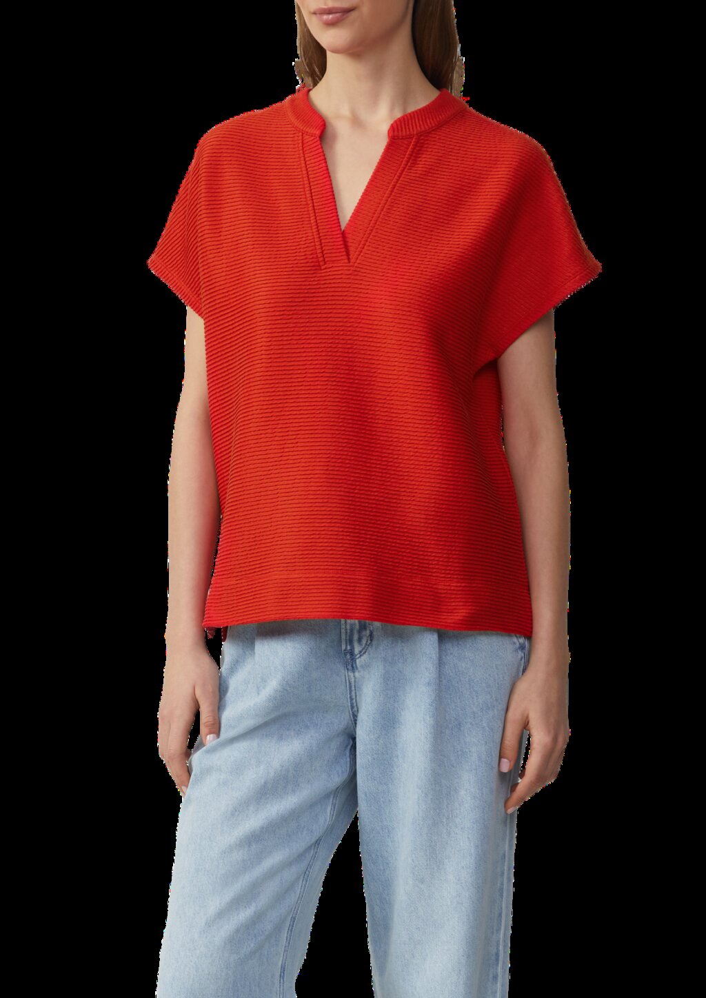 Feminines T-Shirt im Relaxed Fit mit Struktur