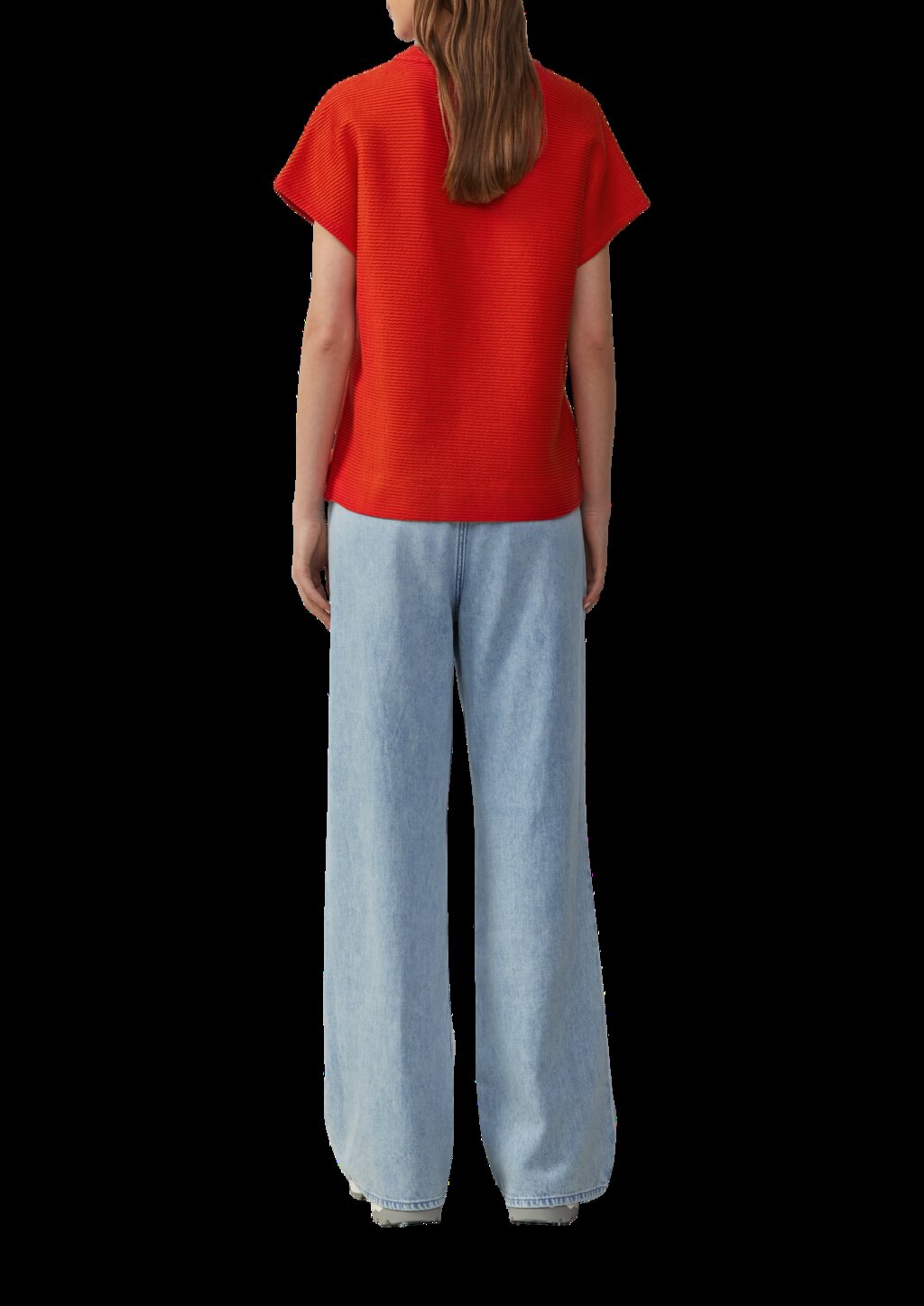 Feminines T-Shirt im Relaxed Fit mit Struktur