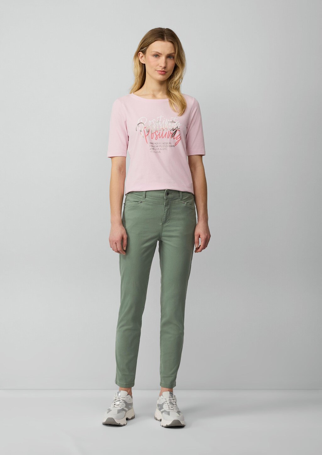 Ankle-Hose im Slim Fit aus Baumwollsatin