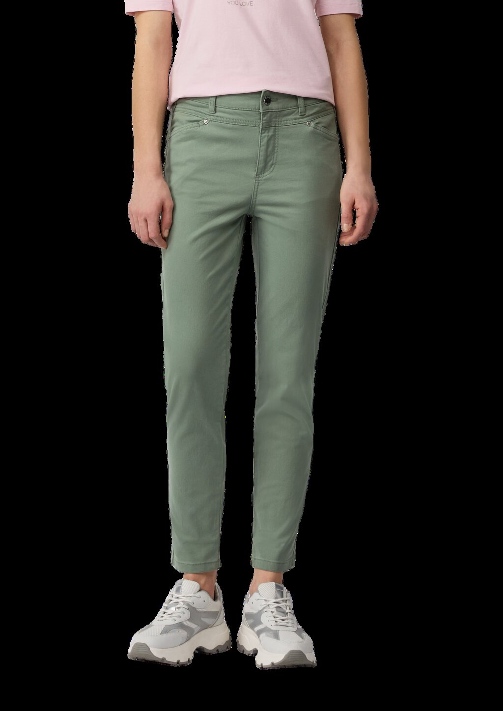 Ankle-Hose im Slim Fit aus Baumwollsatin