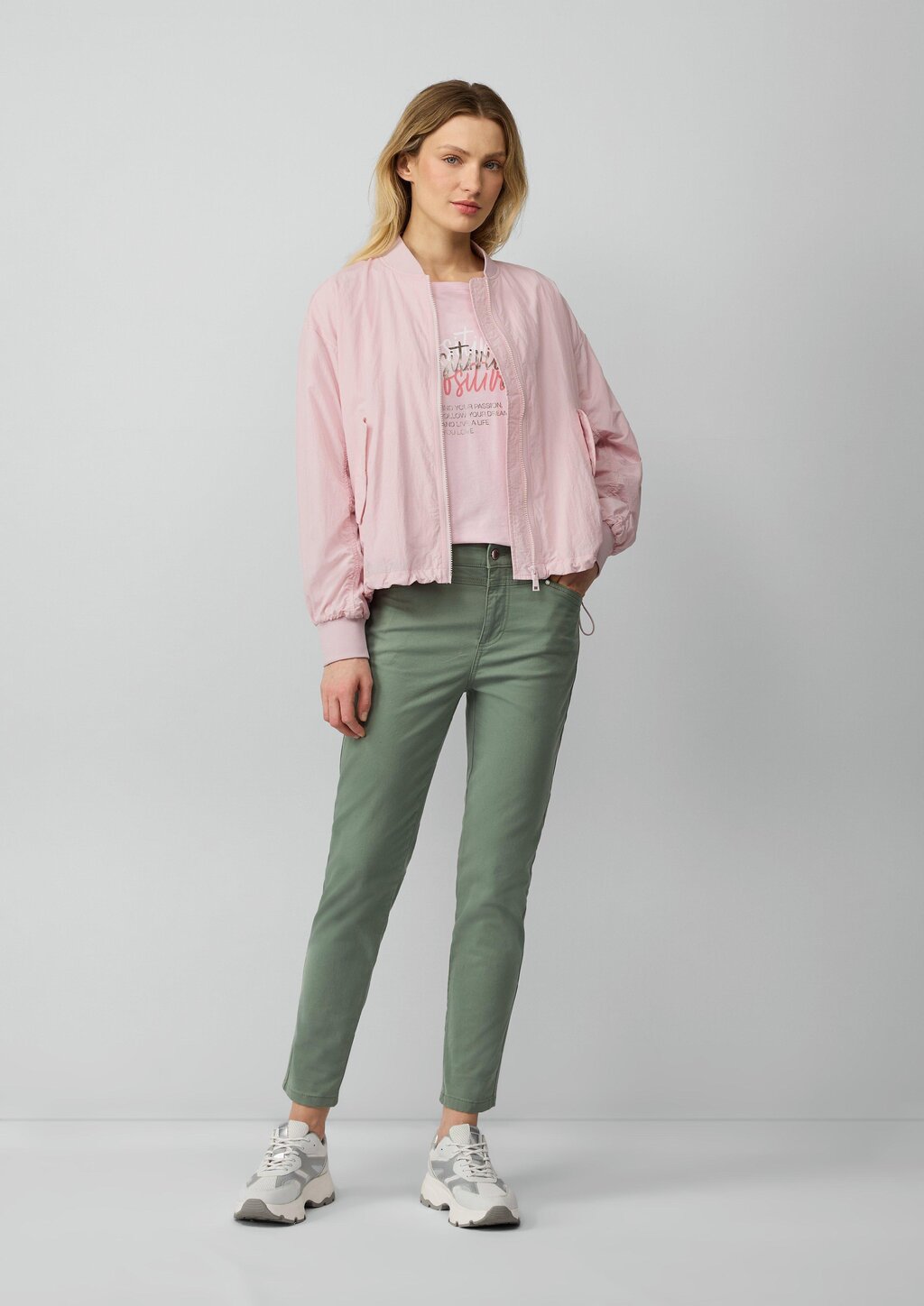 Ankle-Hose im Slim Fit aus Baumwollsatin