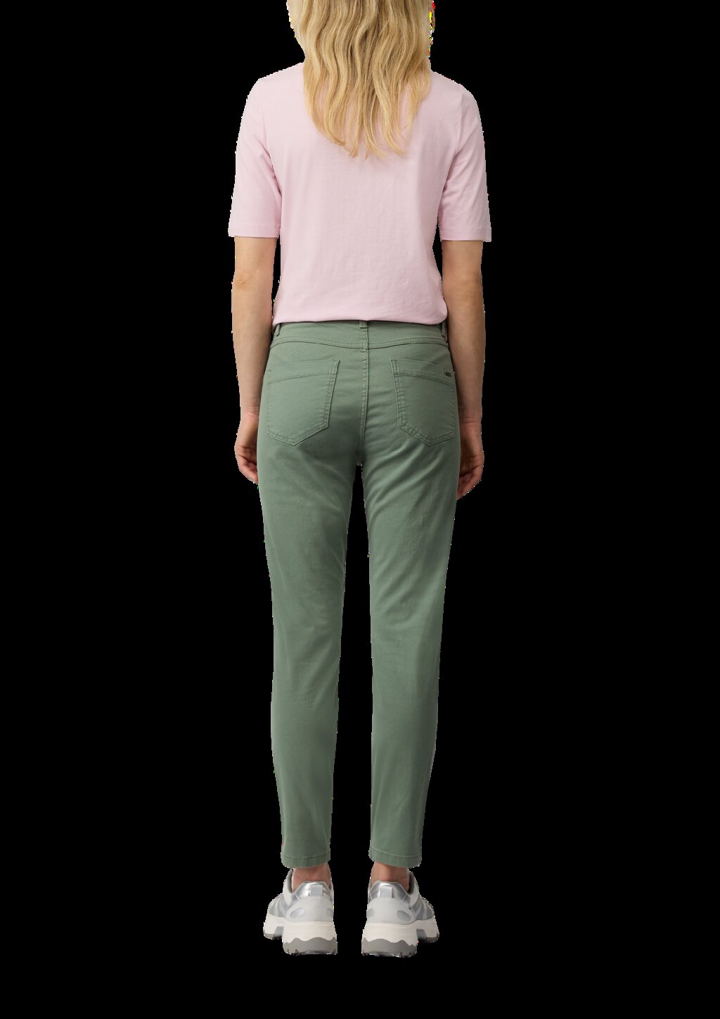 Ankle-Hose im Slim Fit aus Baumwollsatin
