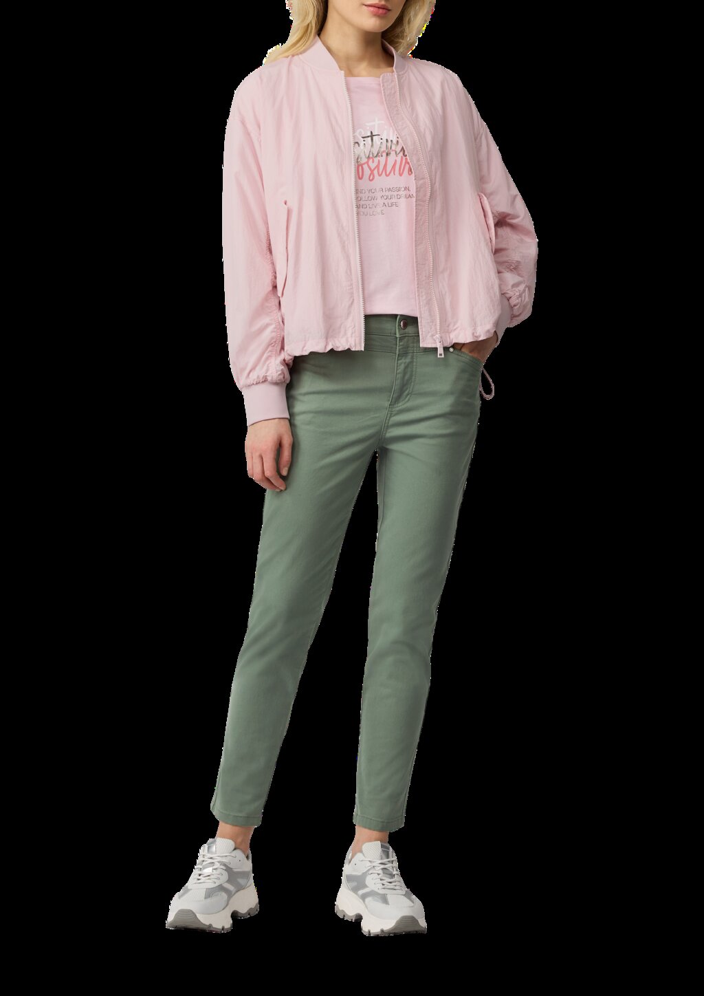 Ankle-Hose im Slim Fit aus Baumwollsatin