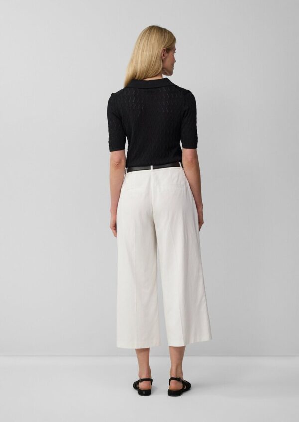 Kurzärmeliges Poloshirt aus Ajourstrick