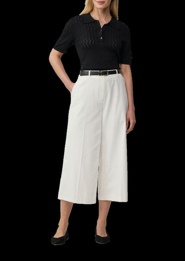 Kurzärmeliges Poloshirt aus Ajourstrick