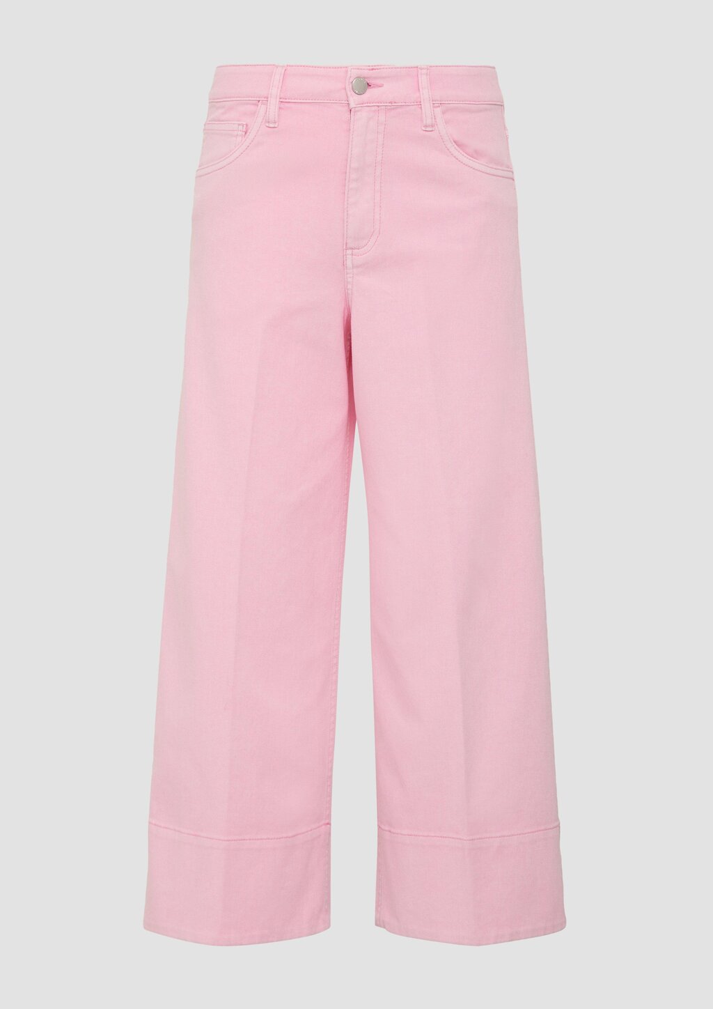 Culotte-Jeans / Regular Fit / High Rise / Wide Leg / Bügelfalten