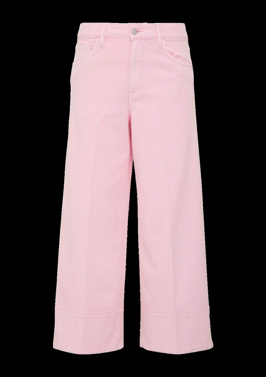 Culotte-Jeans / Regular Fit / High Rise / Wide Leg / Bügelfalten