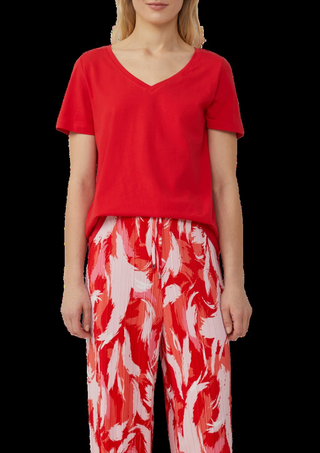 T-Shirt mit V-Ausschnitt