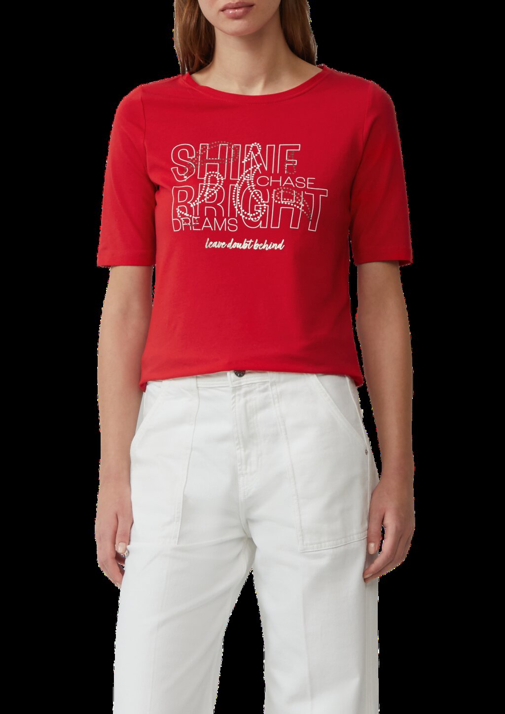 Jersey-T-Shirt im Slim Fit mit Frontprint