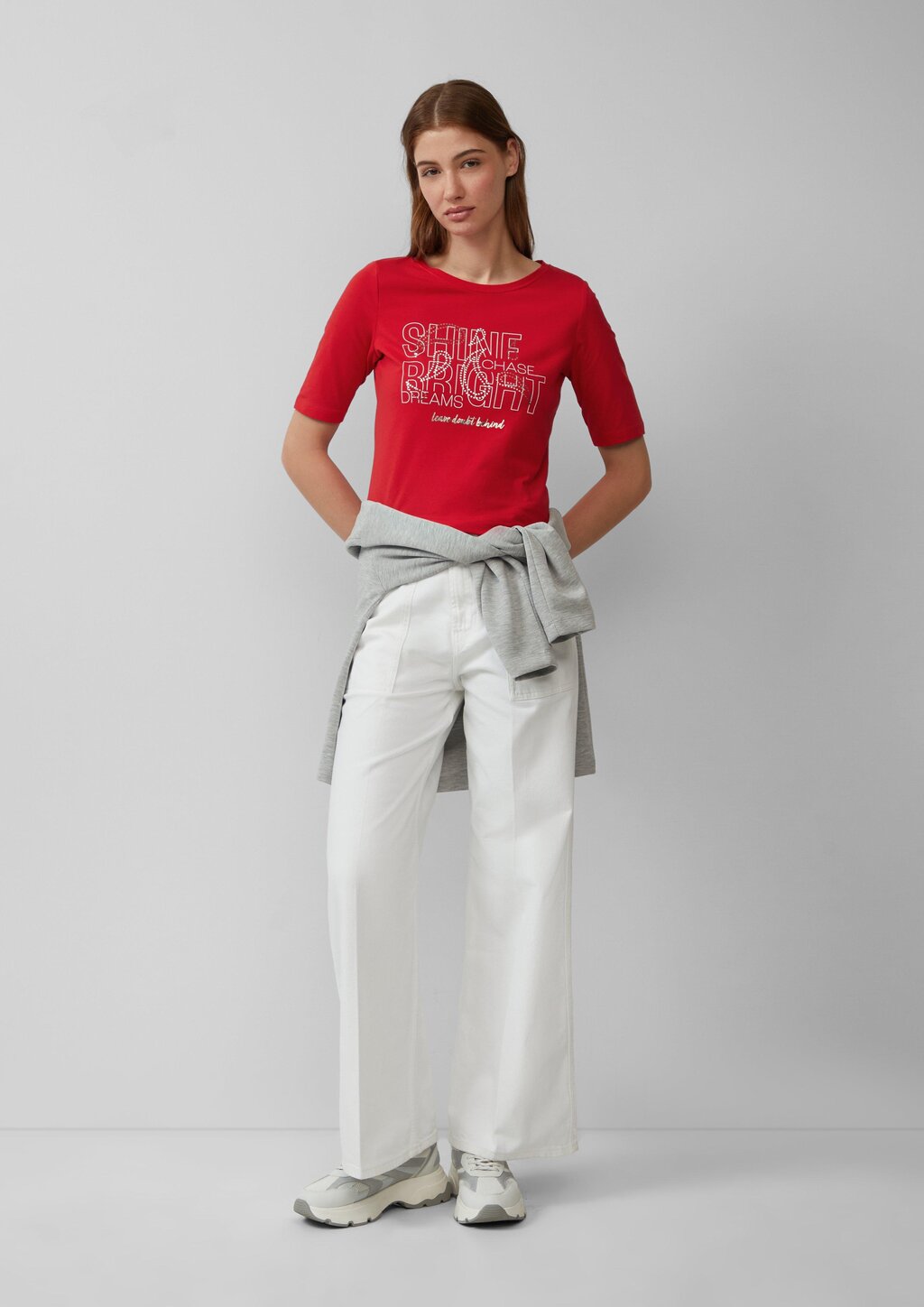 Jersey-T-Shirt im Slim Fit mit Frontprint