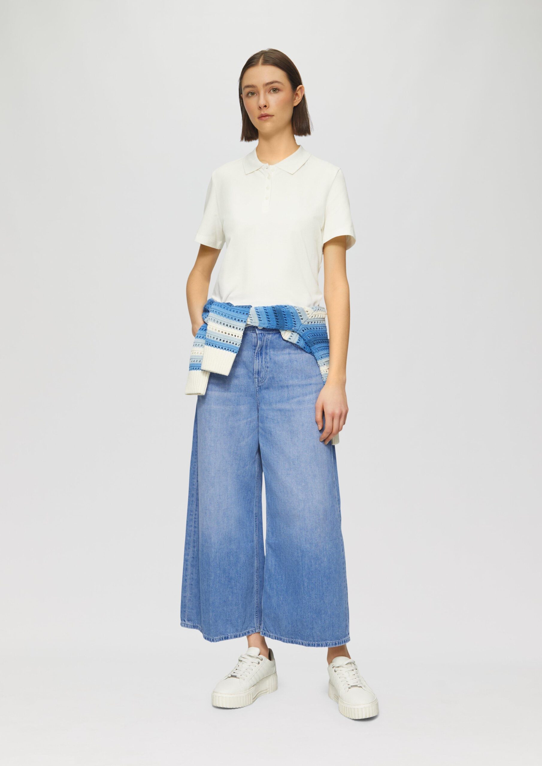 Piqué-Poloshirt aus Baumwollmix