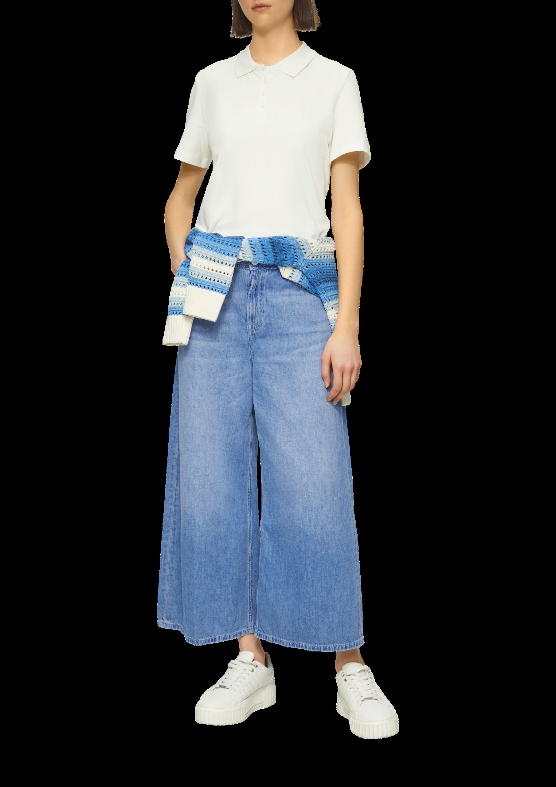 Piqué-Poloshirt aus Baumwollmix