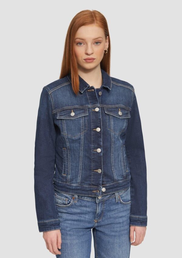 Schmal geschnittene Denimjacke in authentischer Waschung