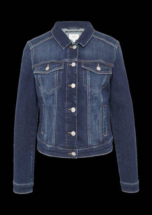 Schmal geschnittene Denimjacke in authentischer Waschung