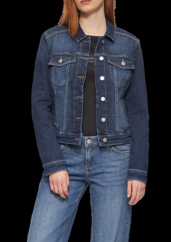 Schmal geschnittene Denimjacke in authentischer Waschung