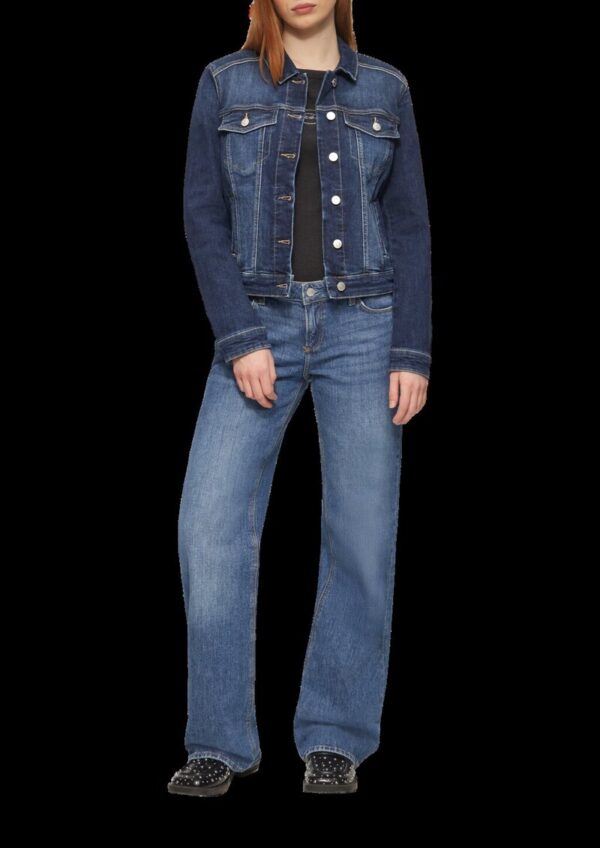 Schmal geschnittene Denimjacke in authentischer Waschung