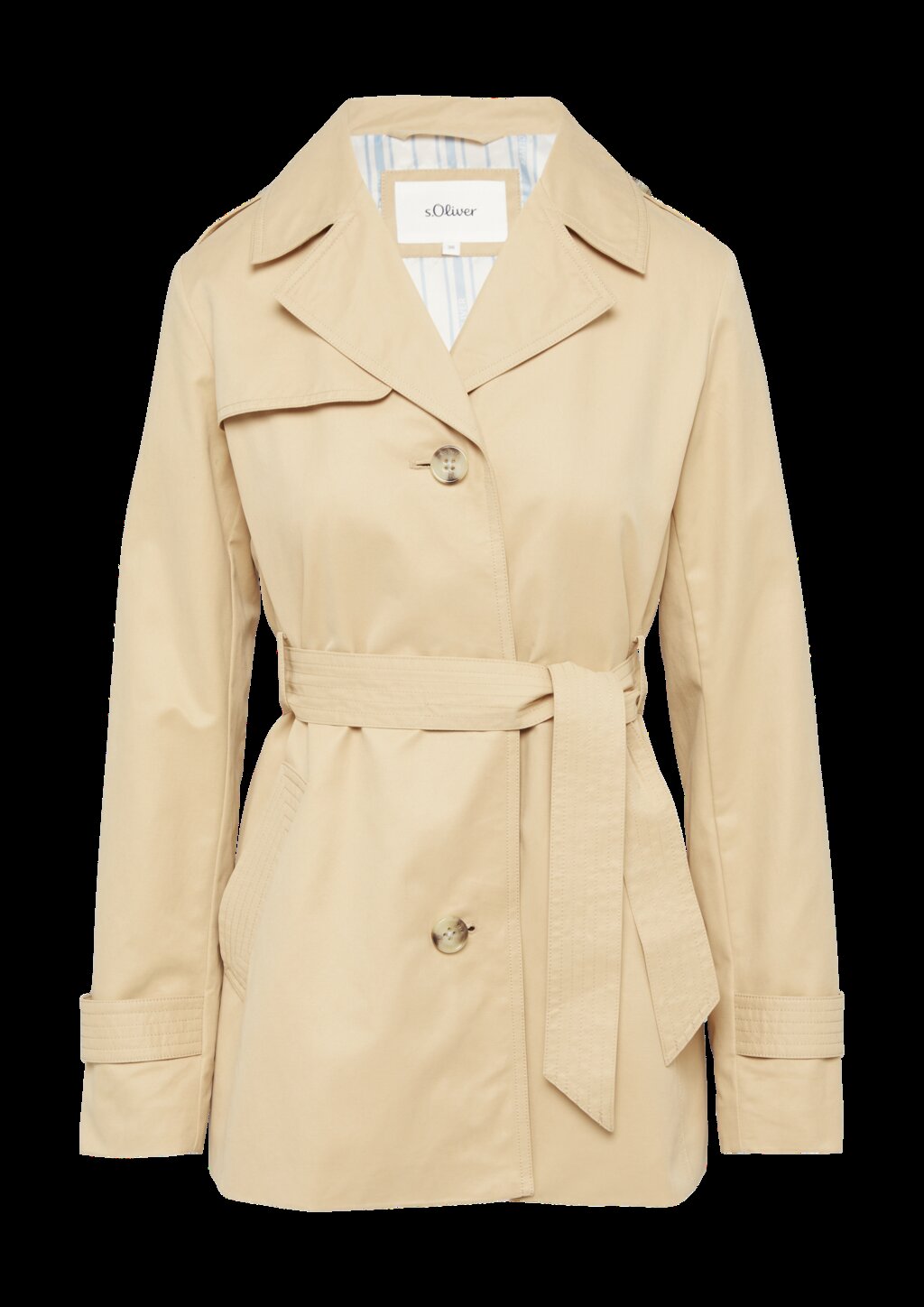Kurzer Trench mit Gürtel