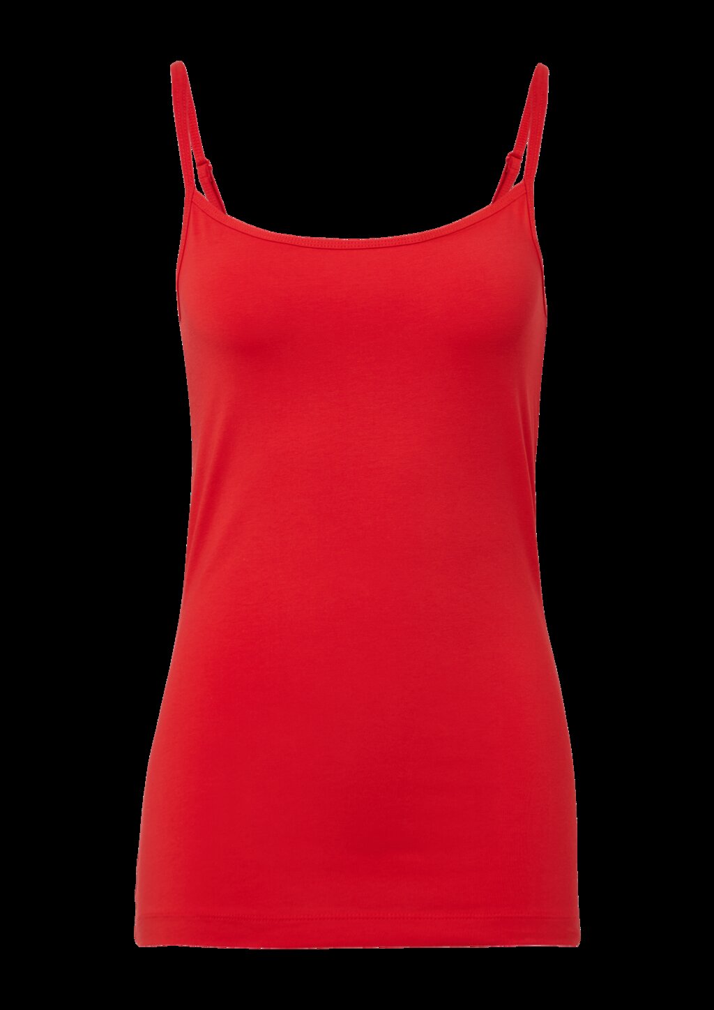 Top mit verstellbaren Spaghettiträgern im Slim Fit