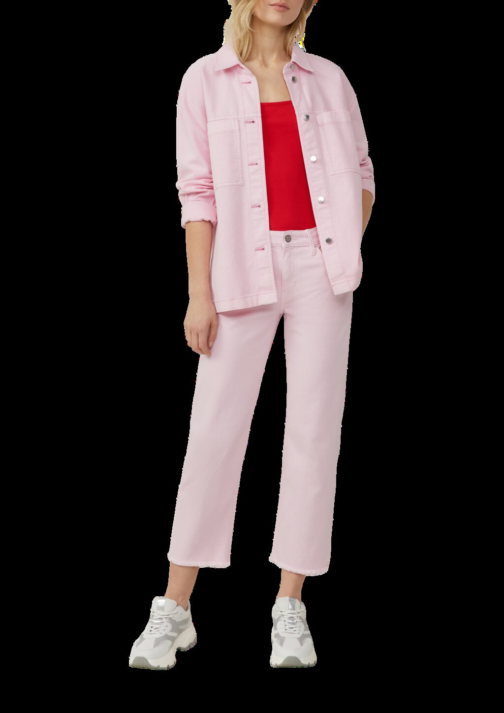 Top mit verstellbaren Spaghettiträgern im Slim Fit