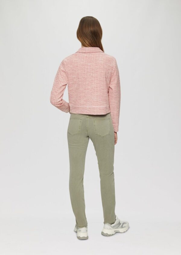 Verkürzte Bouclé-Jacke aus Sweat mit aufgesetzten Taschen