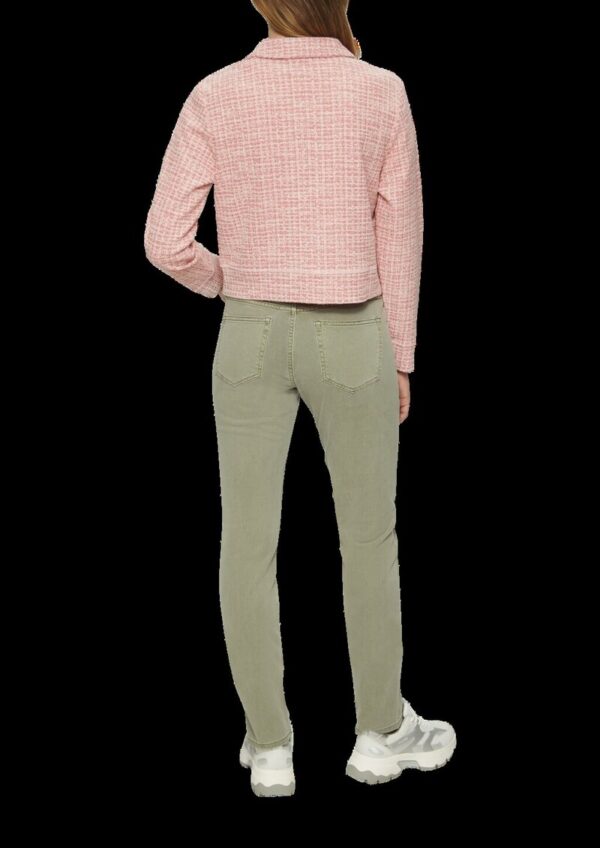 Verkürzte Bouclé-Jacke aus Sweat mit aufgesetzten Taschen