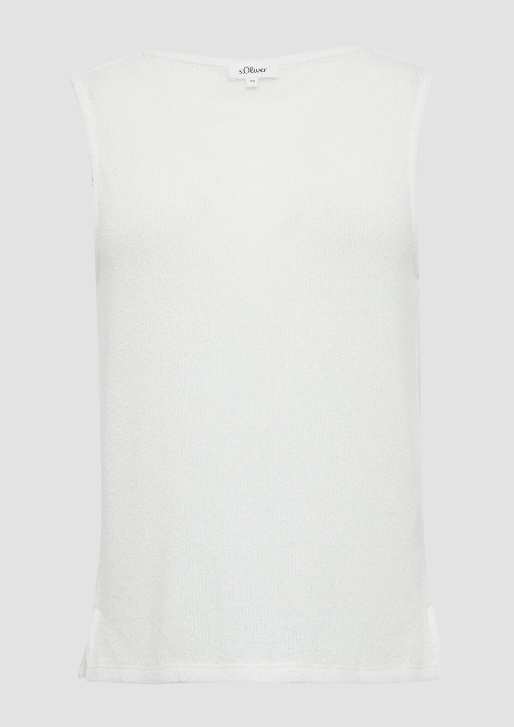 Semitransparentes Stricktop mit Rundhalsausschnitt