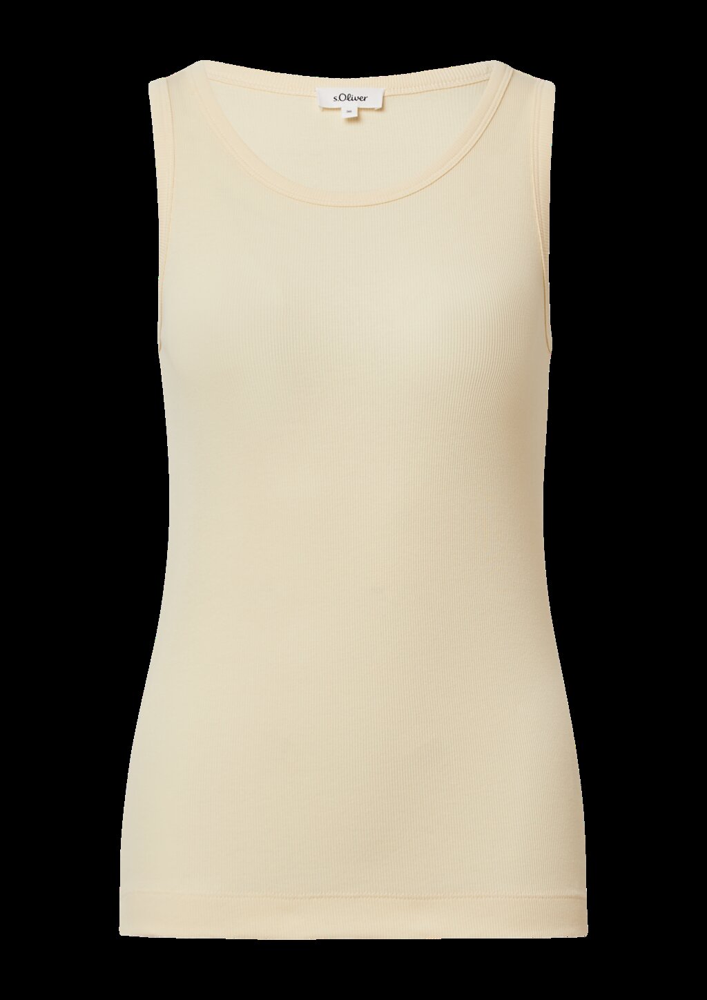 Slim-Fit-Top mit Rippstruktur