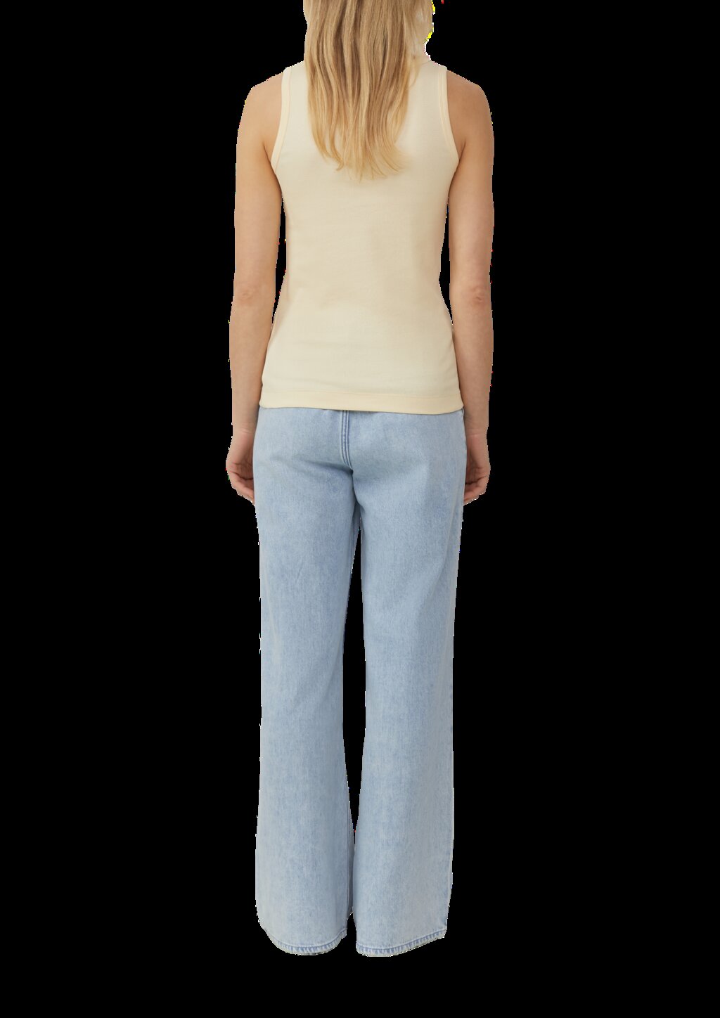 Slim-Fit-Top mit Rippstruktur