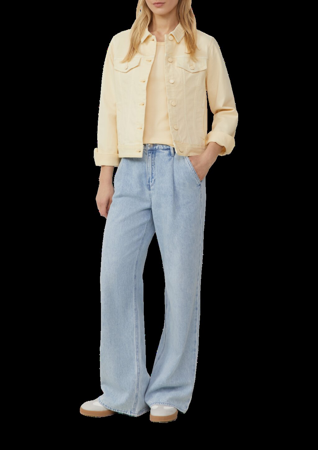 Slim-Fit-Top mit Rippstruktur