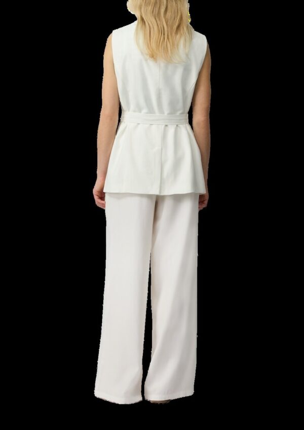 Long-Weste aus Viskosemix mit Stoffgürtel